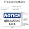 Signmission Quarantine Area, 10 in W x Rectangle, Vinyl Decal OS-2PACK-NS-D-710-L-17934 - alternate 3